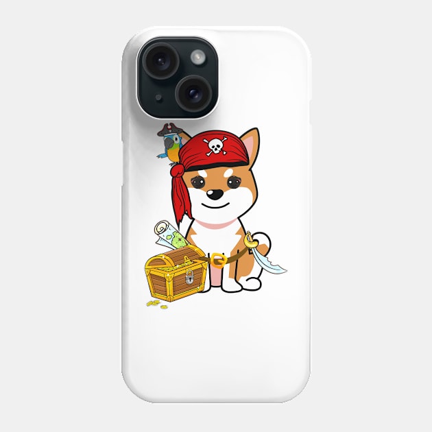 Cute orange dog is a pirate Phone Case by Pet Station