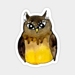 Night Owl Watercolor Magnet