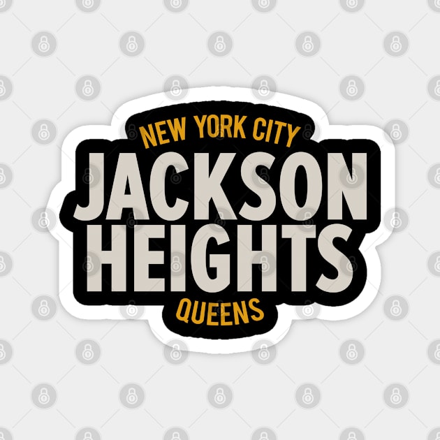 Jackson Heights Queens Logo - A Ode to Community in New York Magnet by Boogosh