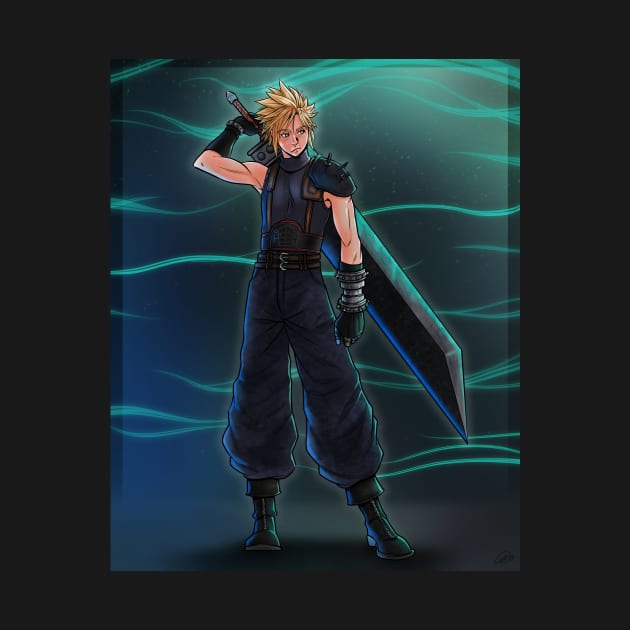 Cloud Strife Victory Pose by azureaerrow