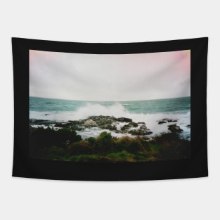 Film photo of a crashing wave at Bluff, New Zealand Tapestry