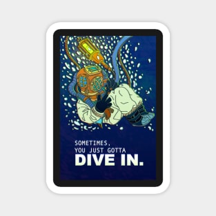 Diving in a Vintage suit Magnet