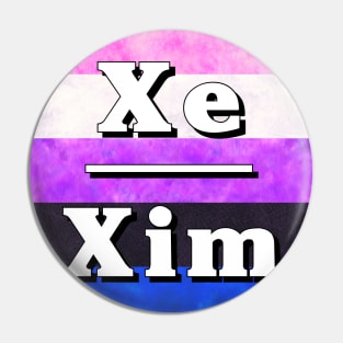 Xe-Xim Pronouns: Genderfluid Pin