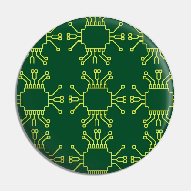 Printed circuit Board PCB Seamless Pattern Design for Electronics engineer and Technicians and engineering Students Pin by ArtoBagsPlus