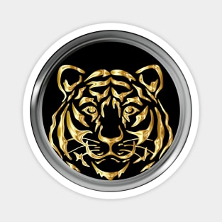 Golden tiger face Magnet