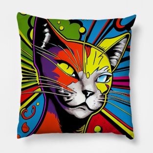 Psychedelic Cat 27.0 Pillow