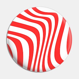 Red Wavy Pattern #003 Pin