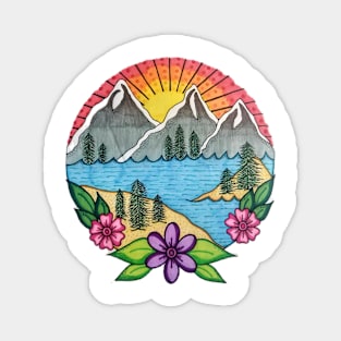 Floral Landscape Magnet