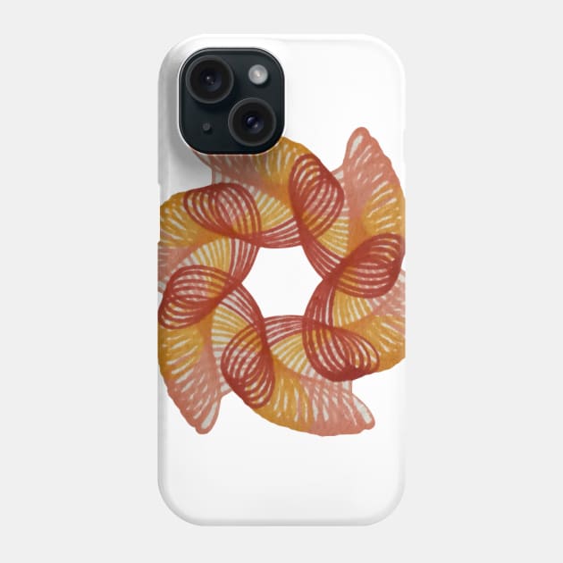 Spirograph Ring of Fire Pattern Phone Case by Travelling_Alle