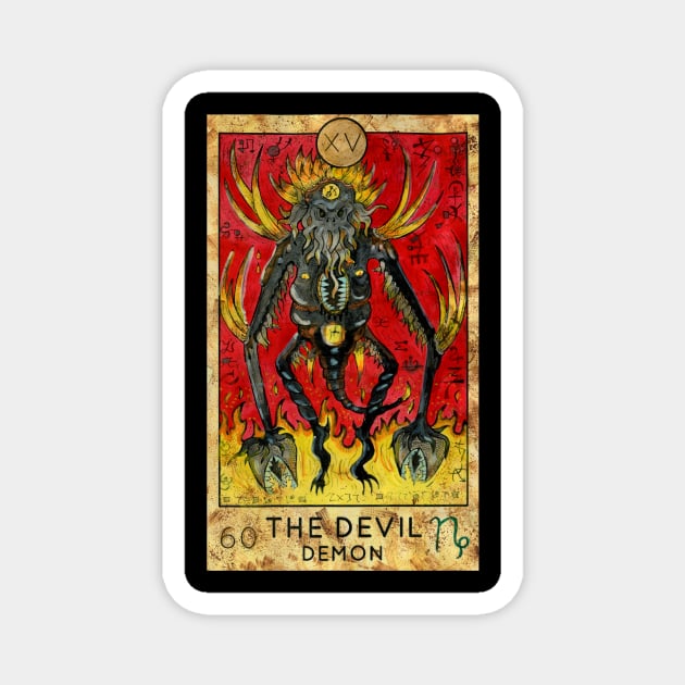 The Devil. Major Arcana Tarot Card. - Tarot - Magnet | TeePublic