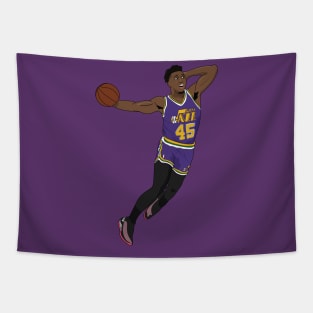 Donovan Mitchell Spida Dunk Utah Jazz Tapestry