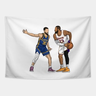 LeBron James Vs Steph Curry Tapestry