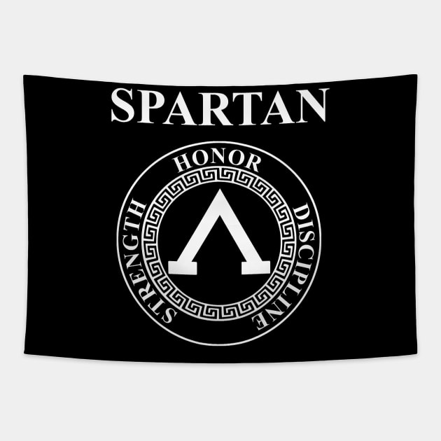 Spartan Shield Virtues of Sparta Lambda Tapestry by AgemaApparel