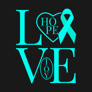 Turquoise Awareness Ribbon T-Shirt