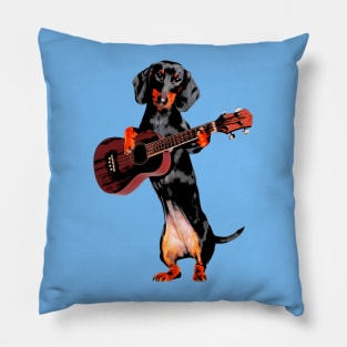 Ukulele Weenie Dog Pillow