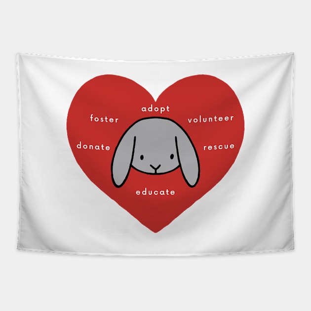 Adopt, Foster, Rescue - Bunnies! Tapestry by daisies&bunnies