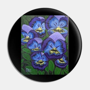 Pansy Flowers Pin