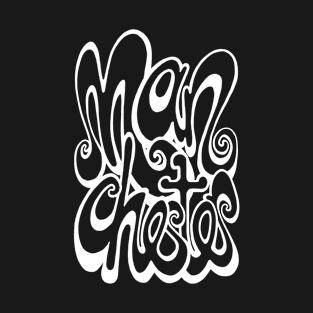 Manchester lettering - Black and White chalkboard T-Shirt