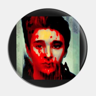 SOCIOPATH Creepy Dark Aesthetic Glitch Art Pin