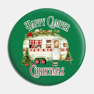 Happy Camper Christmas holiday design Pin