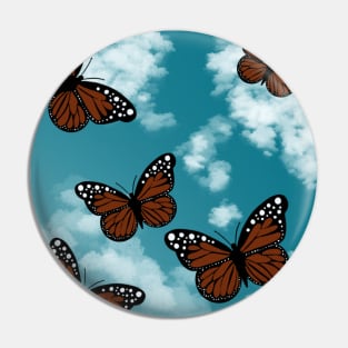 Butterflies in blue sky Pin