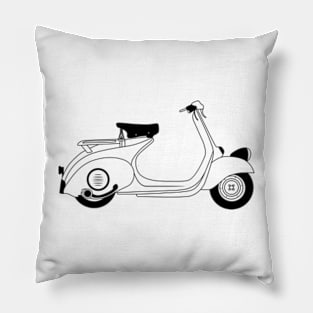 Vespa 98 II series Black Outline Pillow