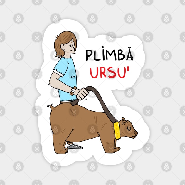 plimba ursul Magnet by adrianserghie