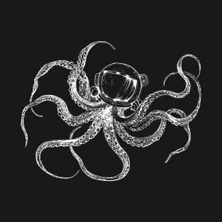 Astronauts octopus, surreal art design T-Shirt