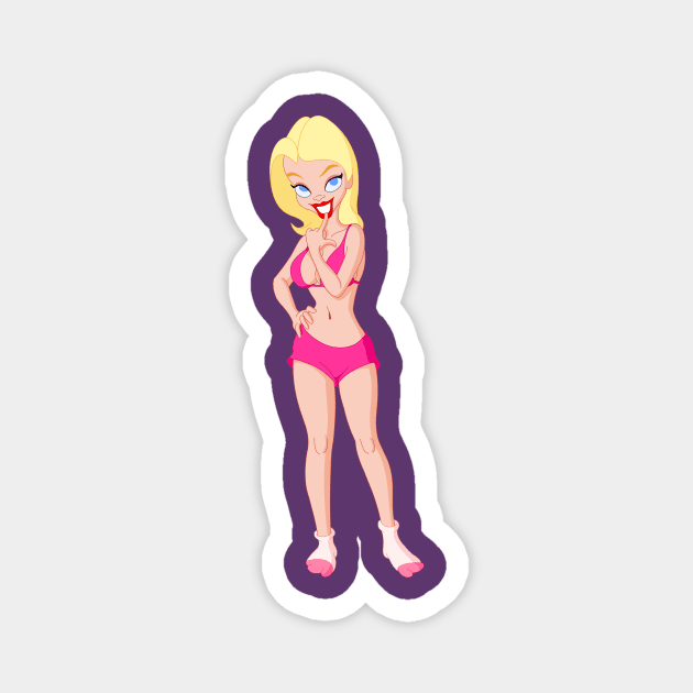 Sexy Blond Girl Magnet by DigiToonsTreasures