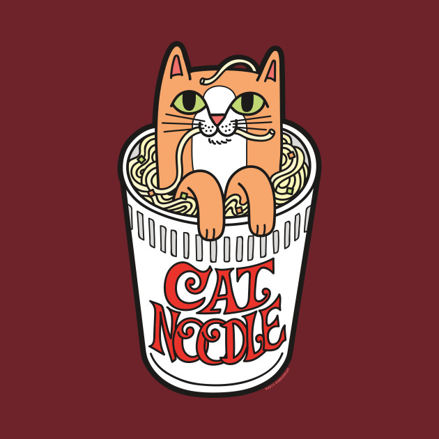 Cat Noodle Cat TShirt TeePublic