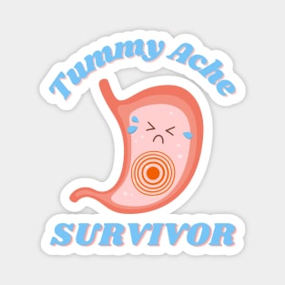 Cute Kawaii Tummy Ache Survivor Magnet