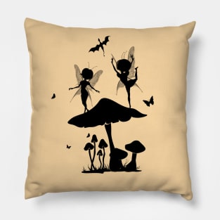 Cute little dancing fairy in the night Pillow