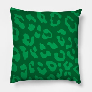 Leopard Print Pale Greens Pillow