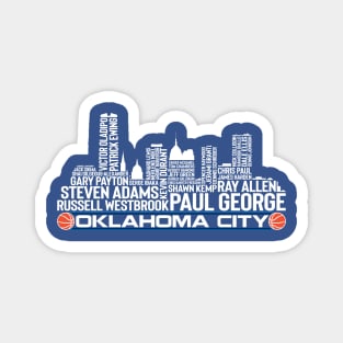 Oklahoma City Basketball Team All Time Legends, Detroit City Skyline Magnet