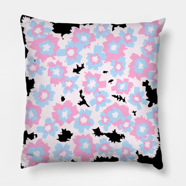 Trans flowers Pillow by ra.blob