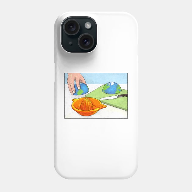 Planet juicer Phone Case by jurjenbertens