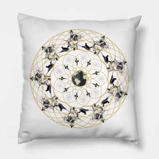 Circle of Witches on Halloween Pillow