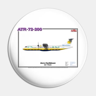 Avions de Transport Régional 72-200 - Aero Caribbean (Art Print) Pin