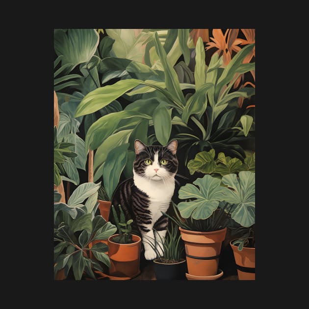 Purrfect Harmony: Cats and Plants by KittyStampedeCo