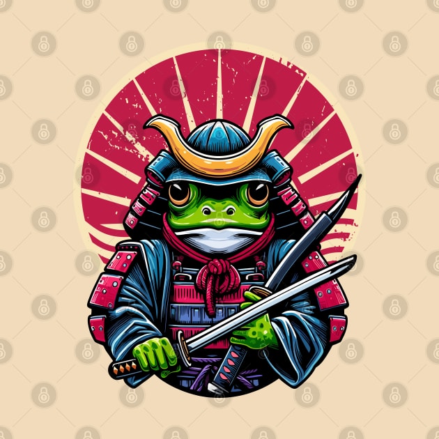 Frog Samurai Ready to Fight Evil by JessArty