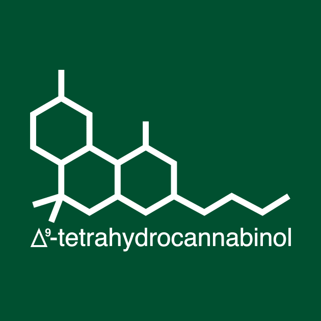 THC Molecule (white) by cannabijoy