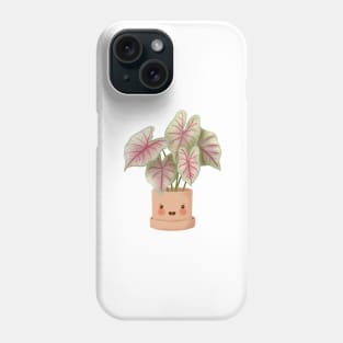 Cute Plant Illustration,Caladium Summer Breeze Illustration Phone Case