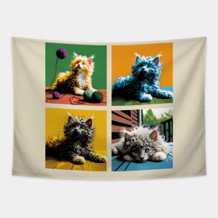 LaPerm Pop Art - Cute Kitties Tapestry