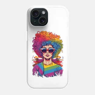 Colourful Woman design for Pride Month: celebrate diversity and acceptance. Phone Case