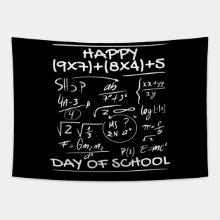 100Th Day Of School Math Teachers Kids Child Happy 100 Days Tapestry