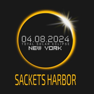 SACKETS HARBOR New York Total Solar Eclipse April 8 2024 T-Shirt