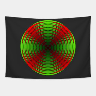 Fuzzy Circular Logic Green 1 Tapestry