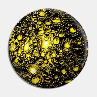 Teardrop pattern, abstract with pattern, yellow, black Pin