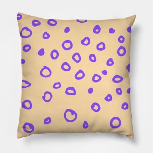 Abstract boho purple bubble pattern Pillow