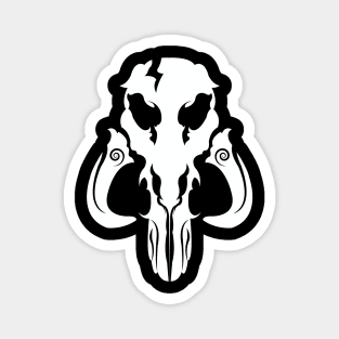 Mando Mythosaur Skull White Magnet